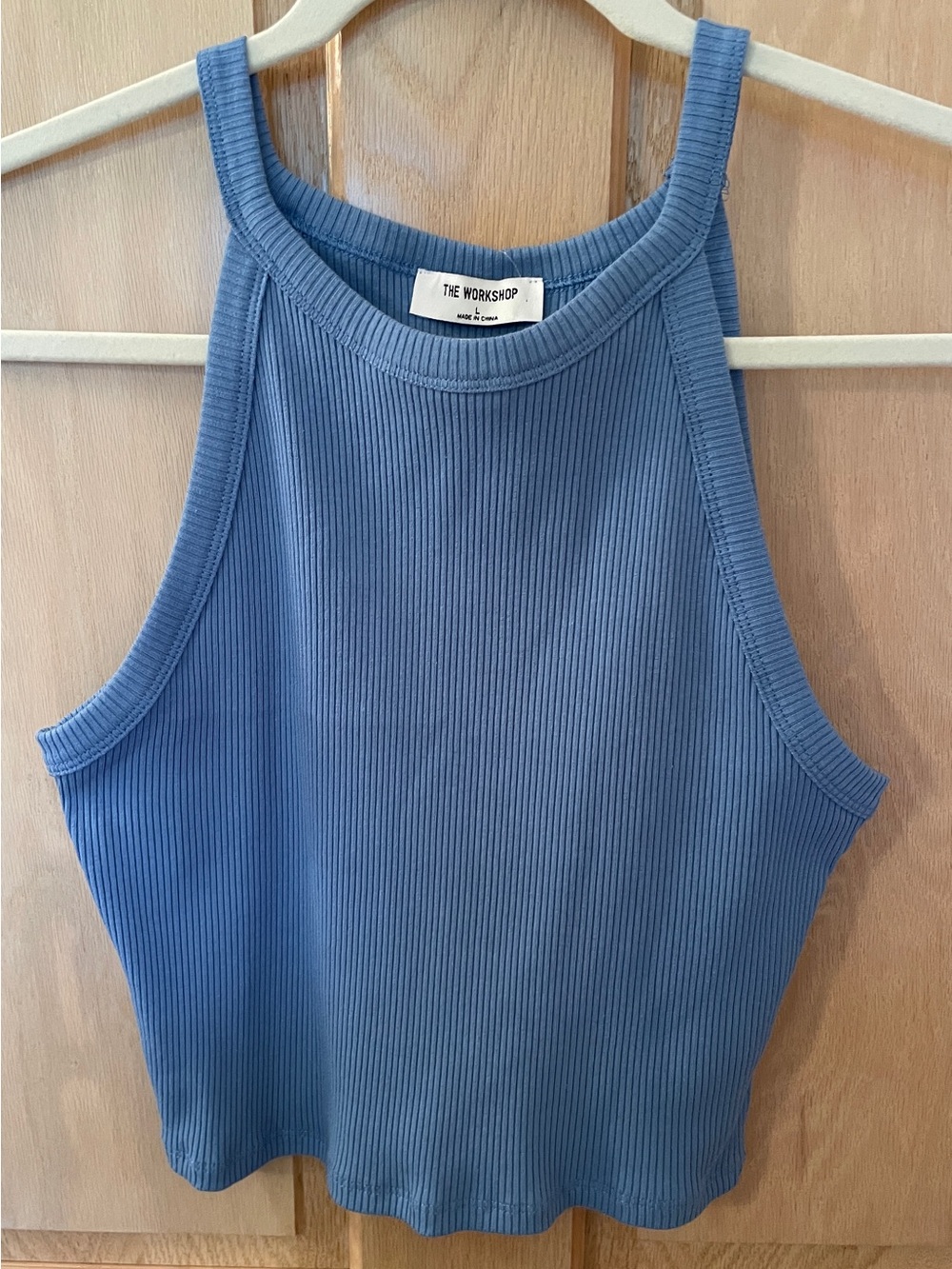 CLEARANCE! Workshop Republic Clothing Slate Blue Ribbed Tank